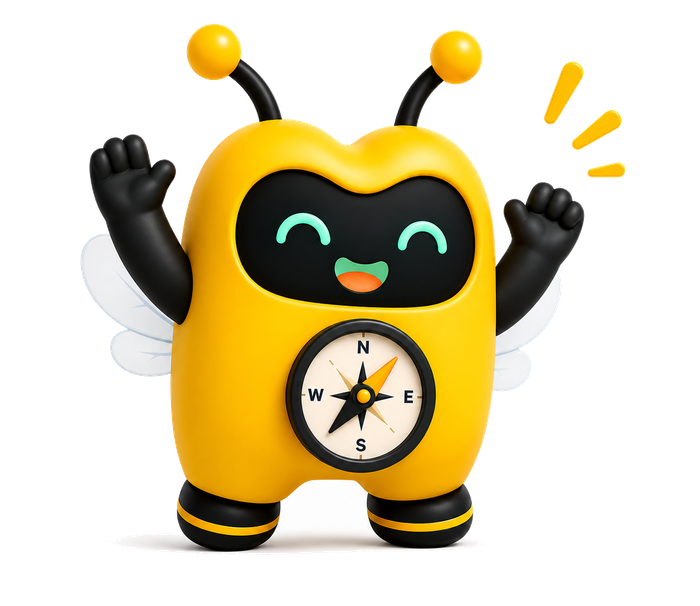 Mascote do Magisplan comemorando