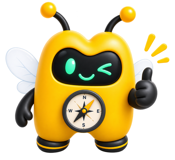 Mascote do Magisplan comemorando